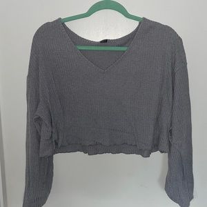 Grey crop sweater
